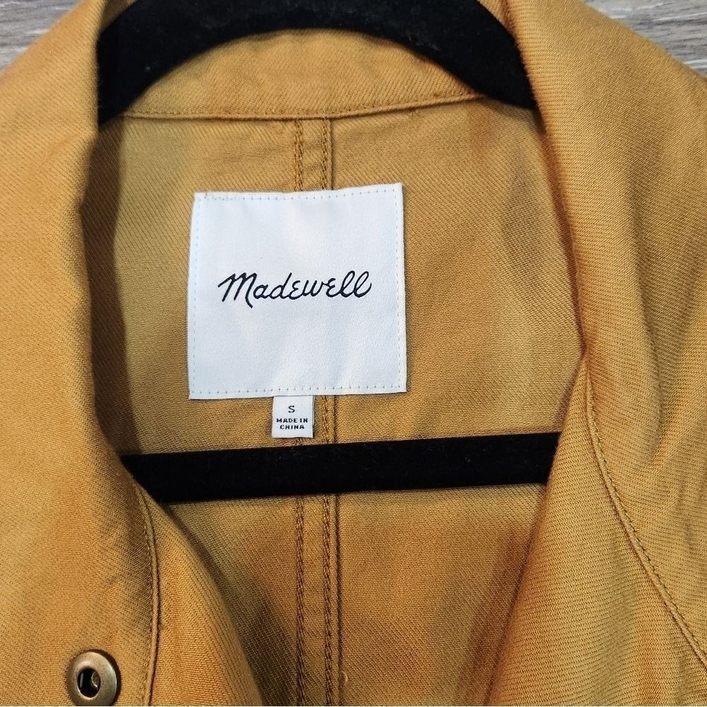 Madewell Southlake Utility Soft Yellow Women's Military Jacket Size Small - Picture 5 of 9